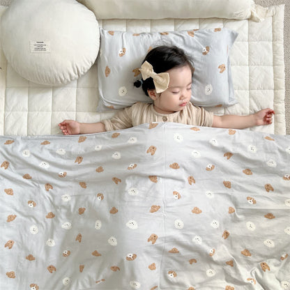 Housse de couette en coton mignonne avec motif chien
