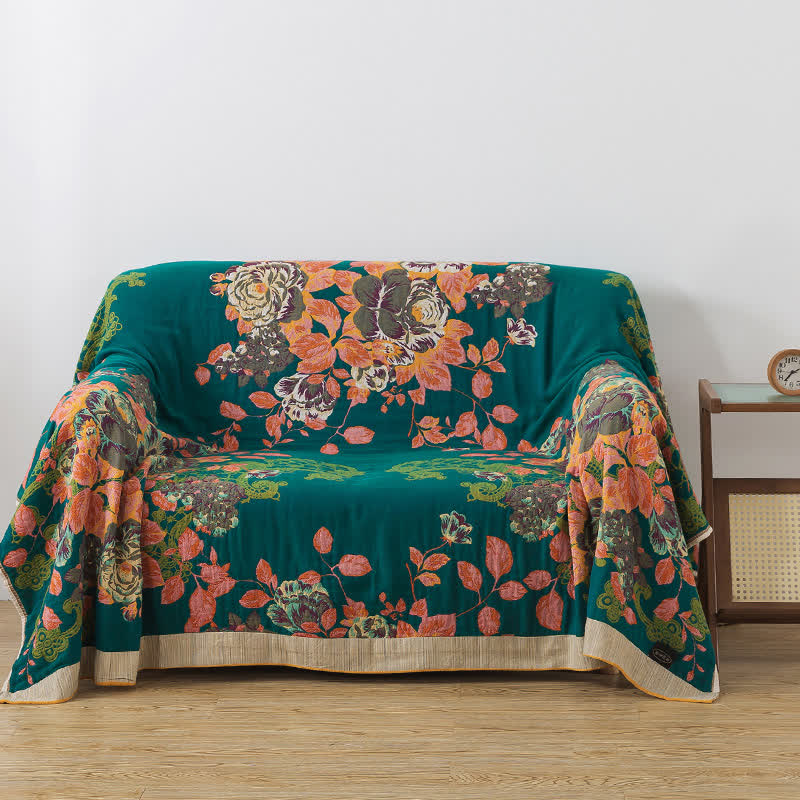 Couette douce et réversible « Rose élégante » en coton