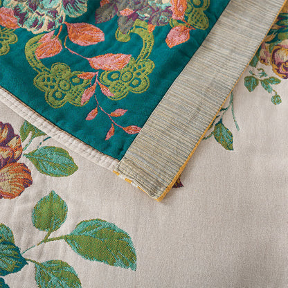 Couette douce et réversible « Rose élégante » en coton