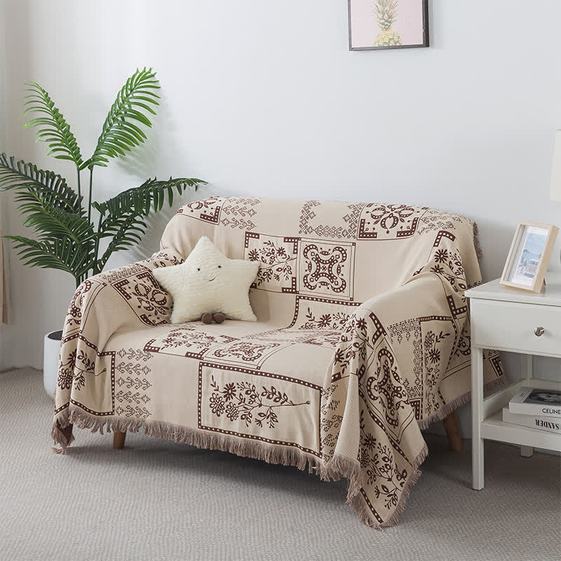 Housse de canapé en gaze de coton à quatre couches