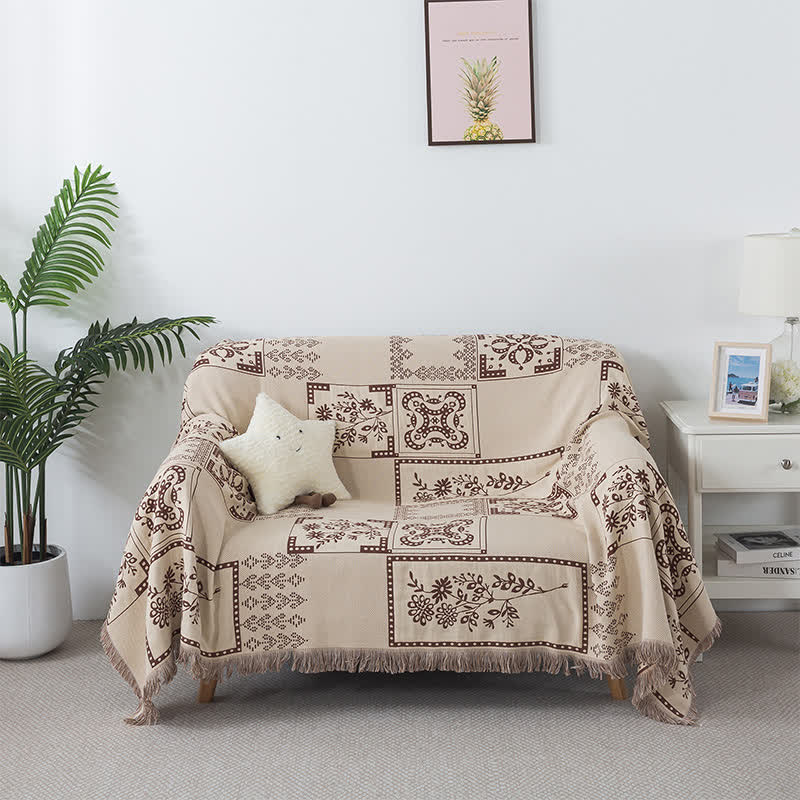 Housse de canapé en gaze de coton à quatre couches