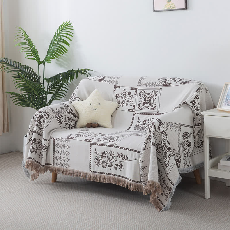 Housse de canapé en gaze de coton à quatre couches