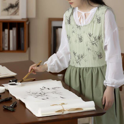 Blouse d'artiste pastorale imperméable en bambou