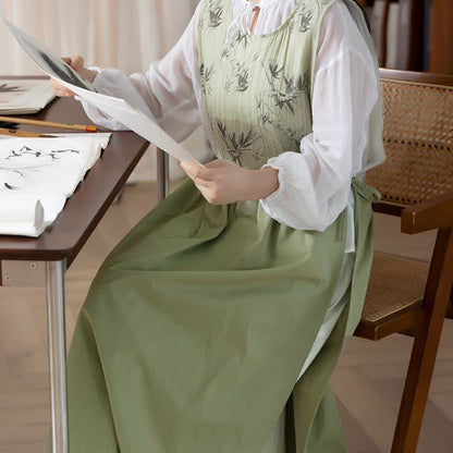 Blouse d'artiste pastorale imperméable en bambou