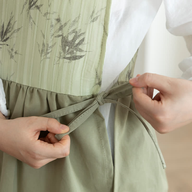 Blouse d'artiste pastorale imperméable en bambou