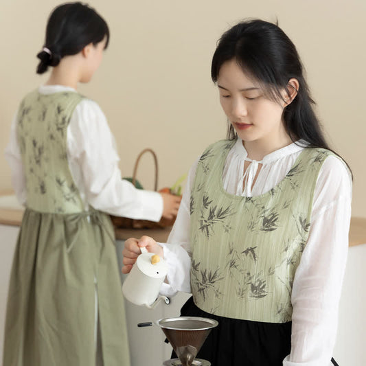 Blouse d'artiste pastorale imperméable en bambou