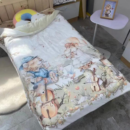 Couverture chaude en coton pour bébé avec motif de conte de fées