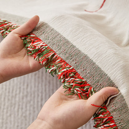 Housse de canapé fonctionnelle en chenille avec motif Père Noël