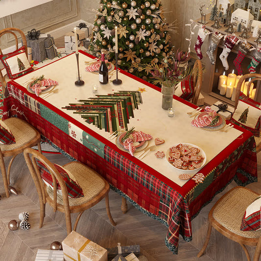 Nappe décorative luxueuse avec motif sapin de Noël
