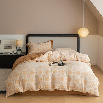 Parure de lit en gaze de coton Refresh Flower (4 pièces)