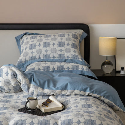 Parure de lit en gaze de coton Refresh Flower (4 pièces)
