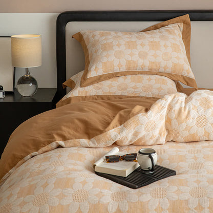 Parure de lit en gaze de coton Refresh Flower (4 pièces)