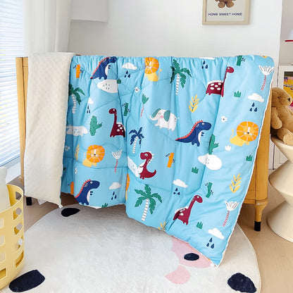 Couverture en coton mignonne et moelleuse pour les tout-petits avec un motif animalier