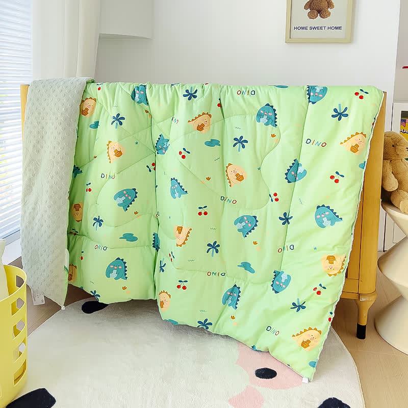 Couverture d'hiver pour tout-petits en coton avec un joli dinosaure