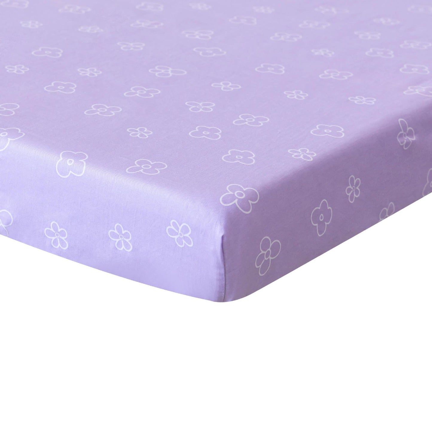 Parure de lit élégante pour lit d'enfant en pur coton à motif floral (3 pièces)