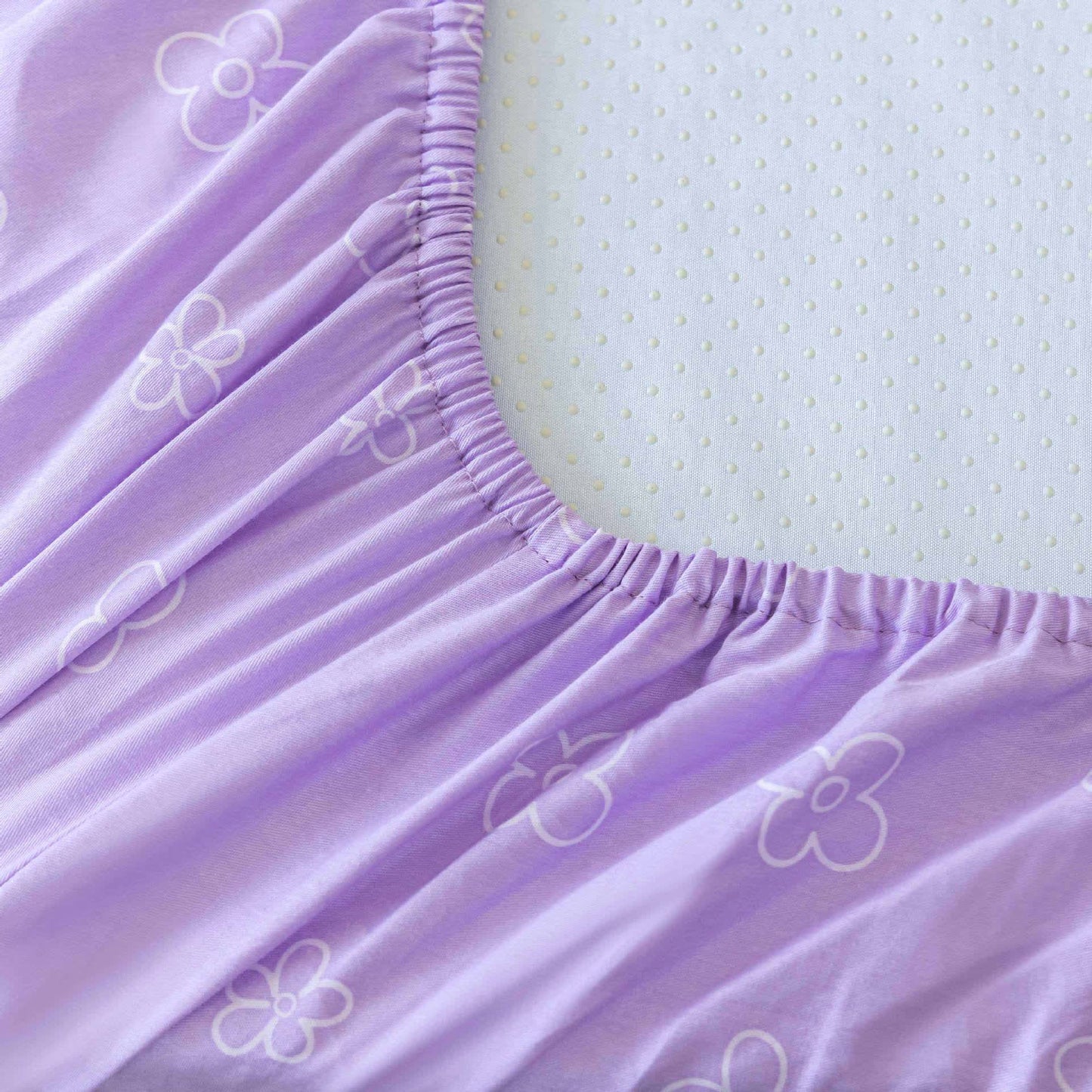Parure de lit élégante pour lit d'enfant en pur coton à motif floral (3 pièces)