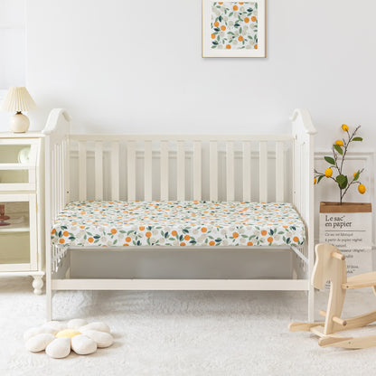 Parure de lit enfant en coton orange pastoral (3 pièces)