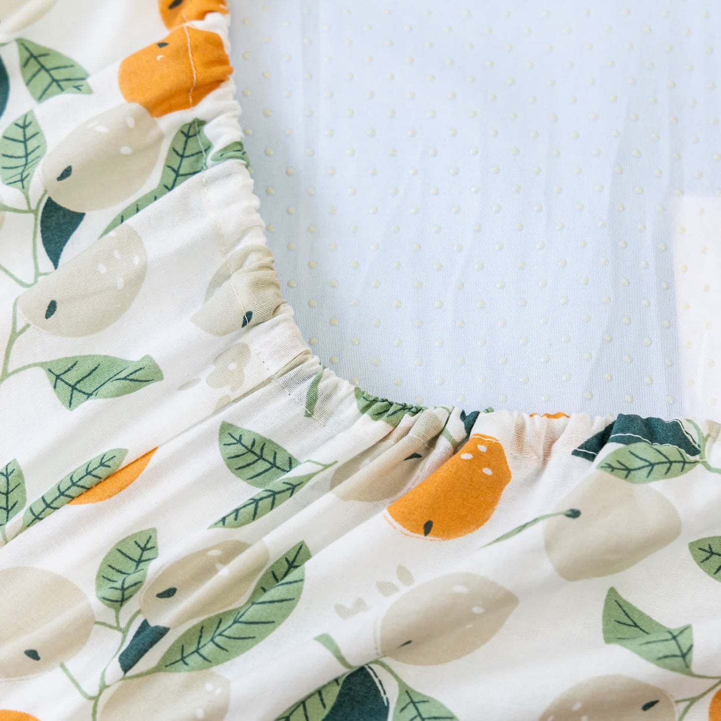 Parure de lit enfant en coton orange pastoral (3 pièces)