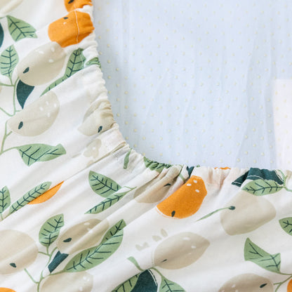 Parure de lit enfant en coton orange pastoral (3 pièces)