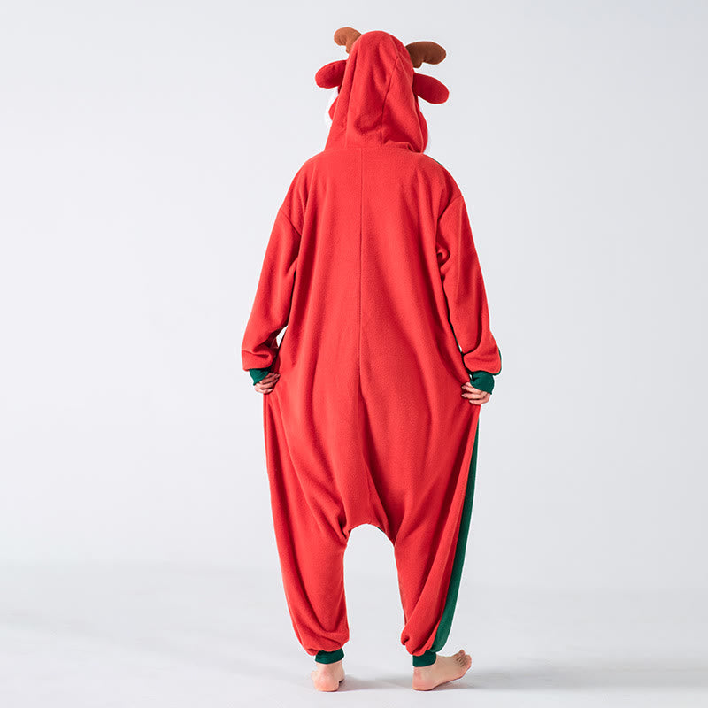 Pyjama de Noël amusant une pièce avec capuche