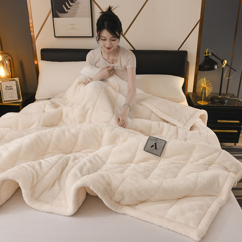 Couverture polaire double face - Blanc - 200cm x 230cm - image 8