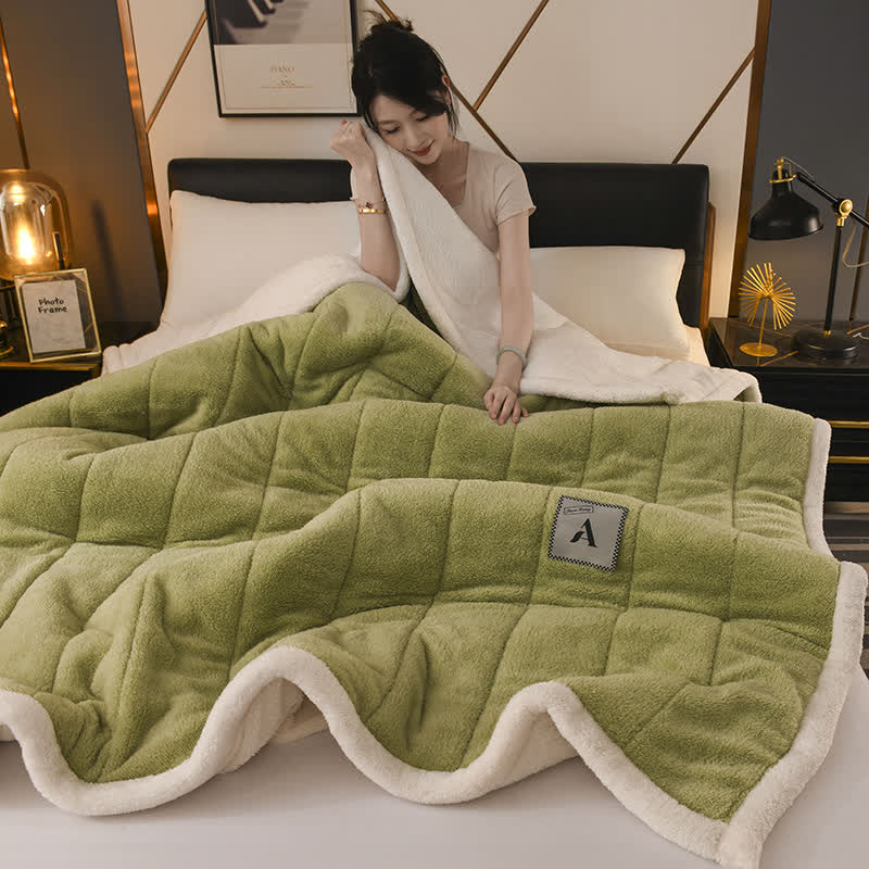 Couverture polaire double face - Matcha vert - 200cm x 230cm - image 14