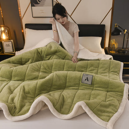 Couverture polaire double face - Matcha vert - 200cm x 230cm - image 14