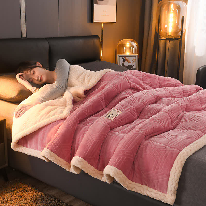 Couverture en velours doux double face