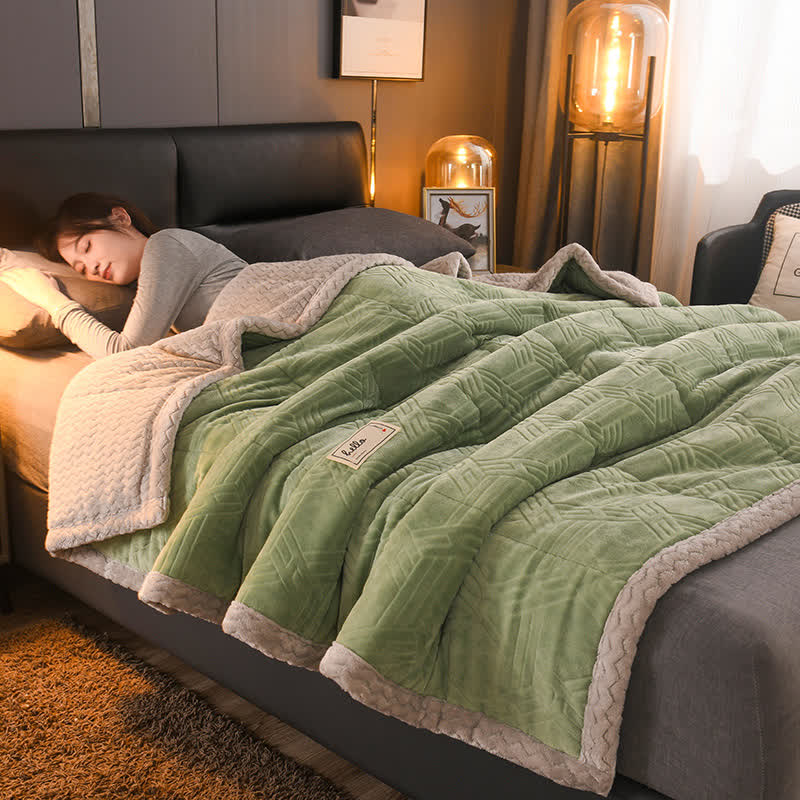 Couverture en velours doux double face