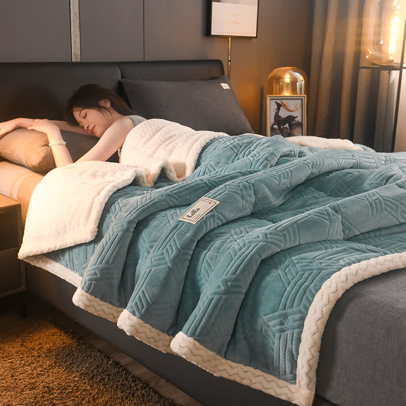 Couverture en velours doux double face