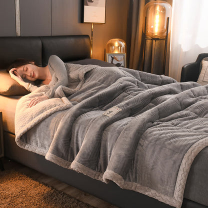 Couverture en velours doux double face
