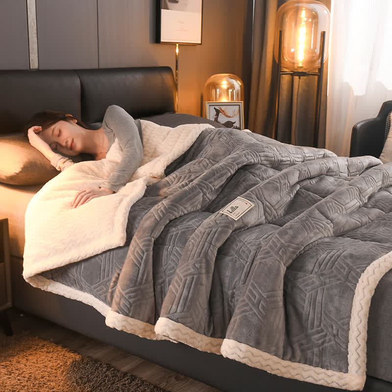 Couverture en velours doux double face