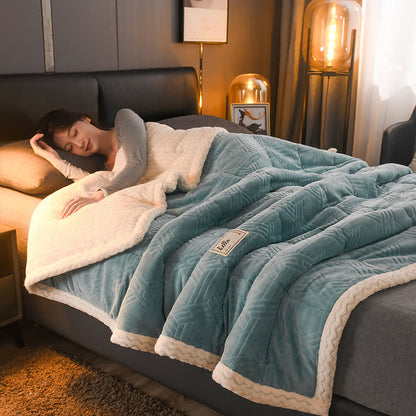 Couverture en velours doux double face