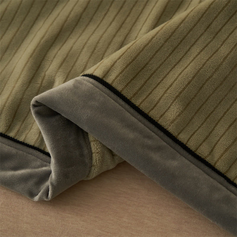 Couverture réversible en velours uni