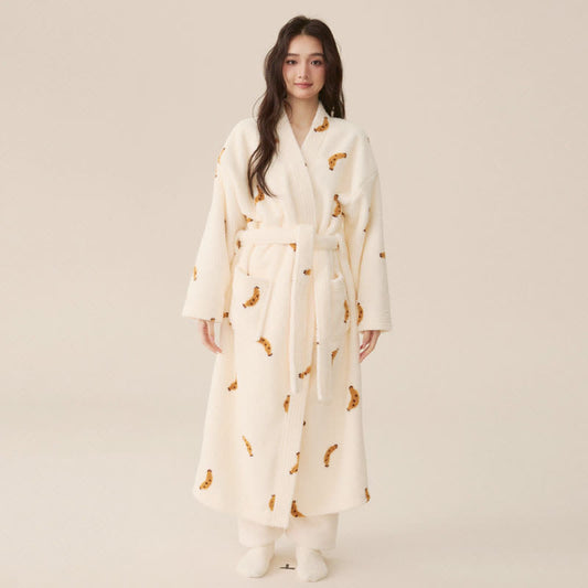 Simple Banana – Peignoir long d'hiver en polaire