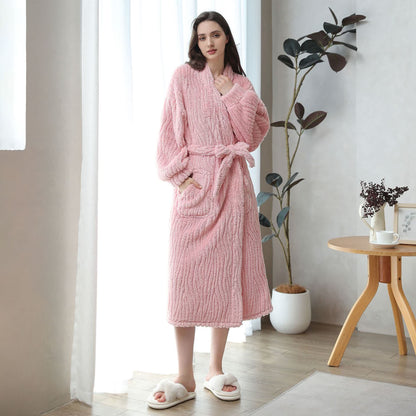 Peignoir simple et uni en polaire douce