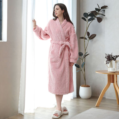Peignoir simple et uni en polaire douce