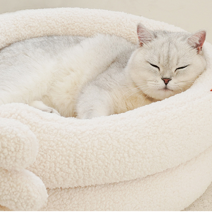 Geste du doigt – Lit chaud pour chat en hiver