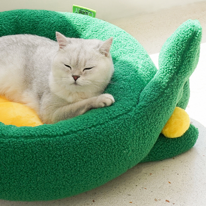 Geste du doigt – Lit chaud pour chat en hiver