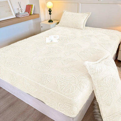 Drap-housse d'hiver en polaire à motif papillon élégant