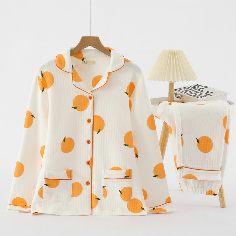 Air Cotton – Ensemble de vêtements de détente Country orange