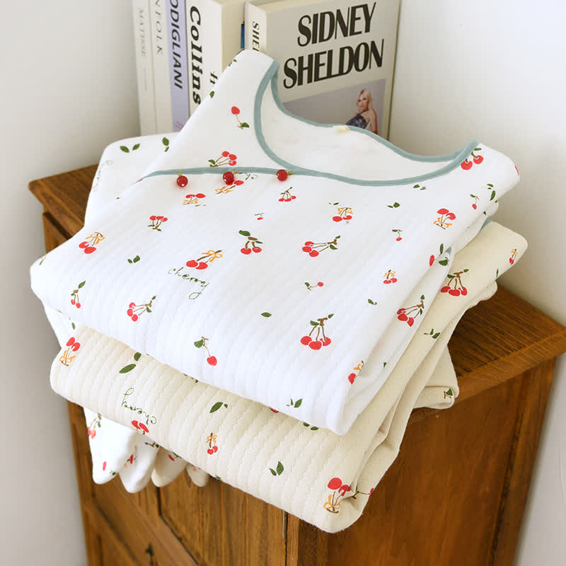Ensemble pyjama double épaisseur en coton Air avec cerises
