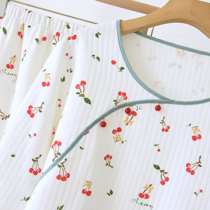 Ensemble pyjama double épaisseur en coton Air avec cerises