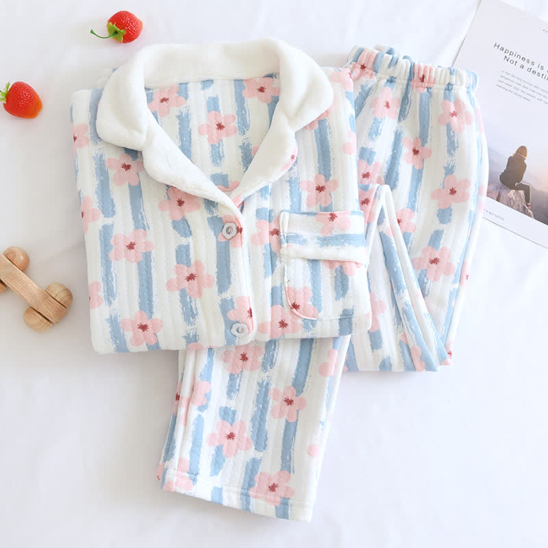 Ensemble de pyjama en coton à air chaud Refresh Flower