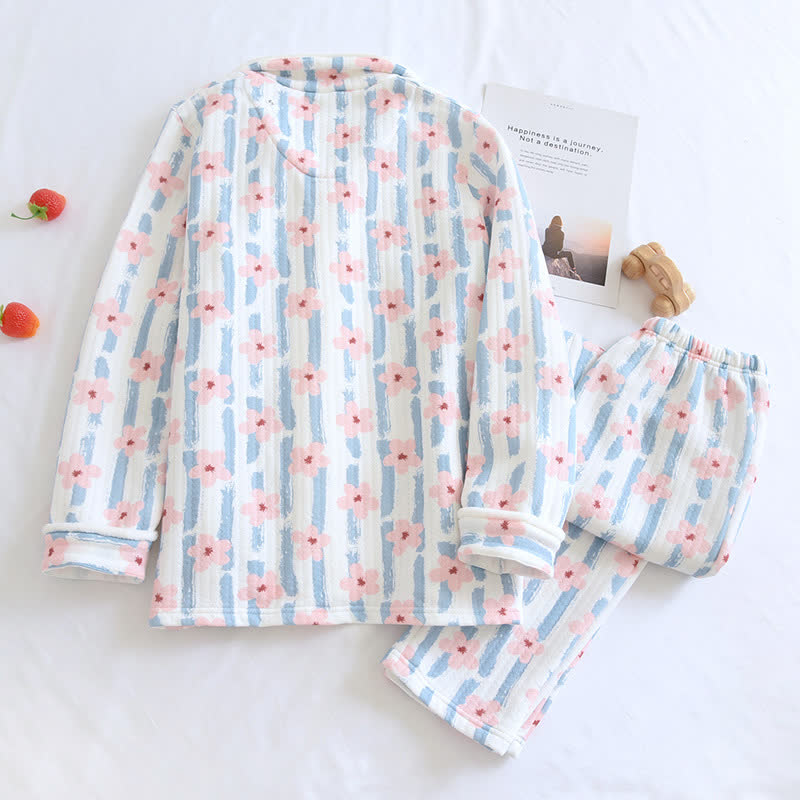 Ensemble de pyjama en coton à air chaud Refresh Flower