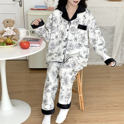 Ensemble pyjama pastoral en coton Air grande taille