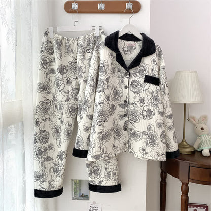 Ensemble pyjama pastoral en coton Air grande taille