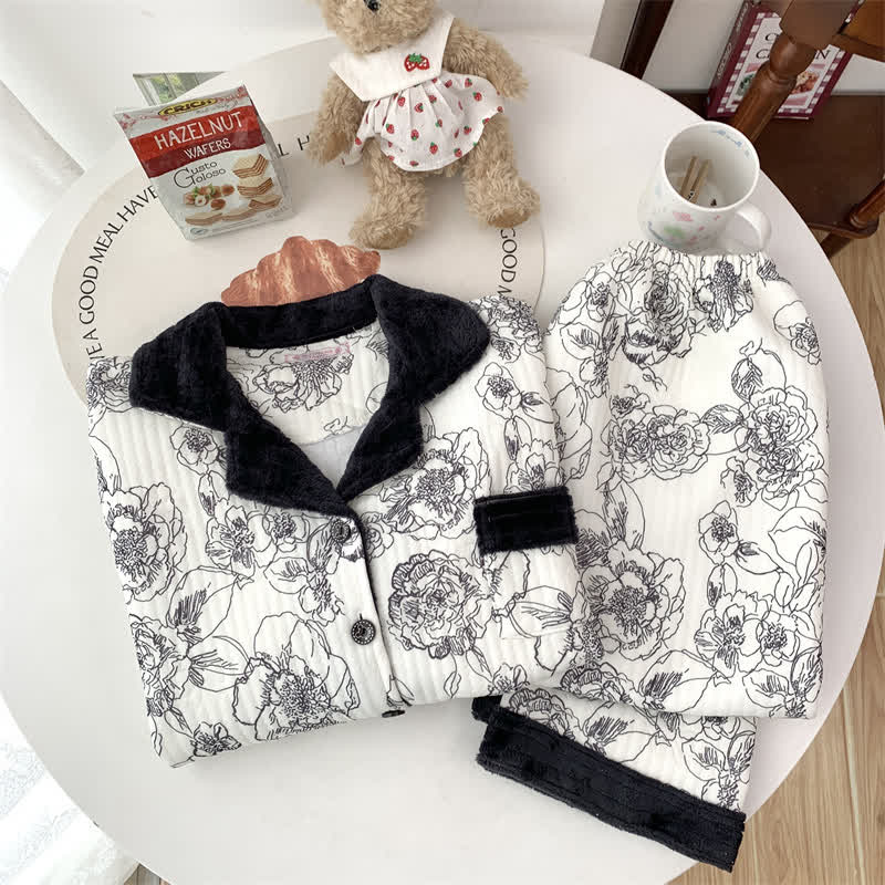 Ensemble pyjama pastoral en coton Air grande taille