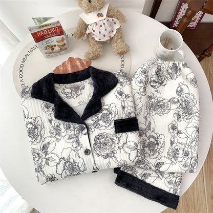 Ensemble pyjama pastoral en coton Air grande taille
