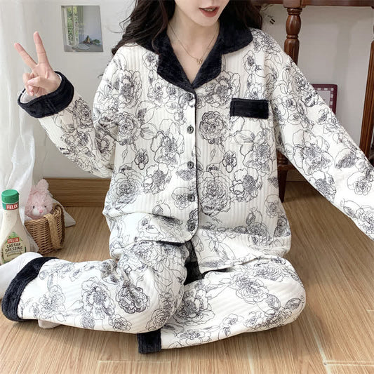 Ensemble pyjama pastoral en coton Air grande taille